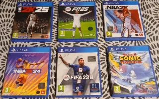 Juegos Play4:NBA 2K25/24/22,FC25/23 y Sonic Racing