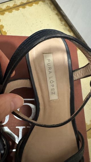 Sandalias Pura Lopez Tacón Negro