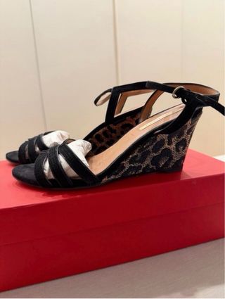 Sandalias Pura Lopez Tacón Negro