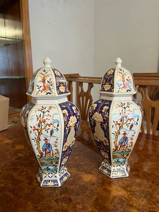 Set di 2 vasi cinesi in porcellana