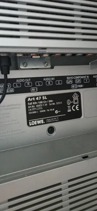 Televisor Loewe Plata y Negro