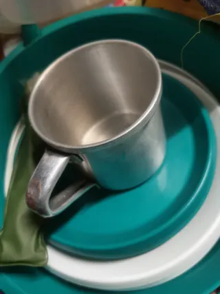 Set Camping Platos, Vasos y Cubiertos