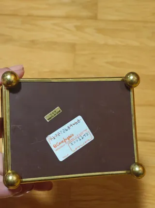 Caja joyero cristal con detalles florales