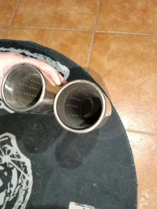 Cola de Escape Doble Cromada