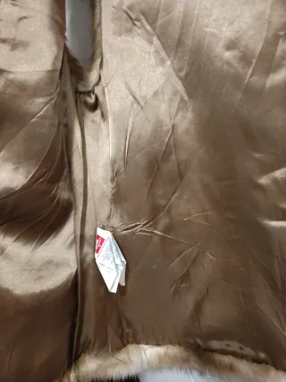 Chaleco pelo Mango mujer beige/marrón