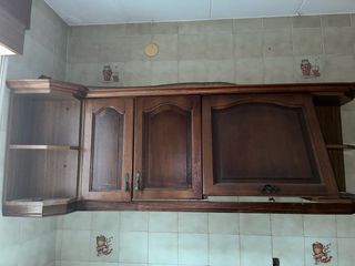 Cocina modular madera y mármol