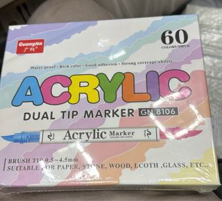 Set 30 pennarelli acrilici Dual Tip GuangNa
