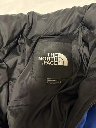 The North Face Abrigo acolchado azul y negro