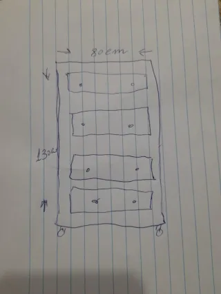 Cassettiera in legno
