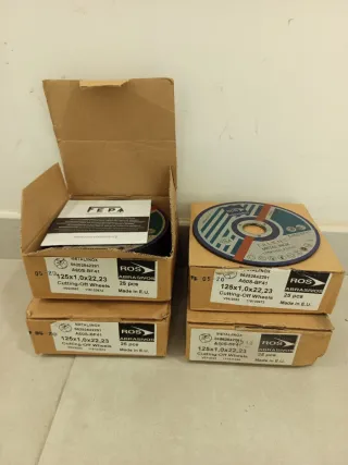 4 Cajas Discos Corte Inox 125mm