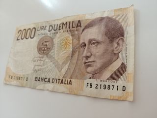 Banconota 2000 Lire Italia - Guglielmo Marconi