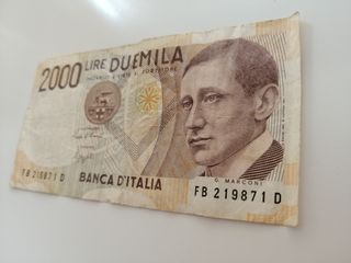 Banconota 2000 Lire Italia - Guglielmo Marconi