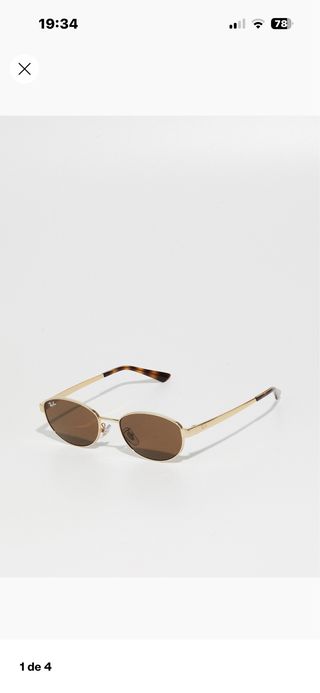 Gafas de sol Ray-Ban doradas y marrones