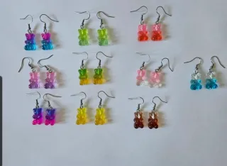 Pendientes acero Gominola oso