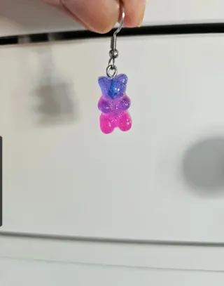 Pendientes acero Gominola oso