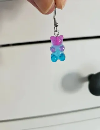 Pendientes acero Gominola oso