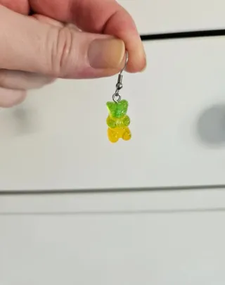 Pendientes acero Gominola oso