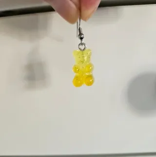 Pendientes acero Gominola oso