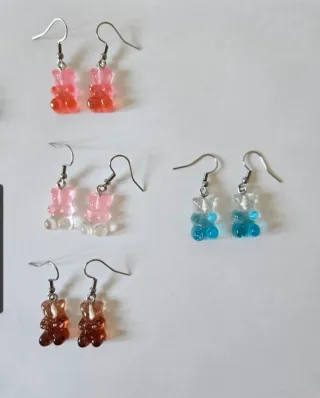 Pendientes acero Gominola oso