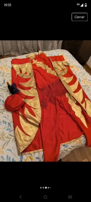 Disfraz chica fuego/rayo/mago