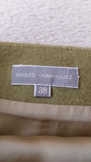Falda recta Adolfo Dominguez verde oliva