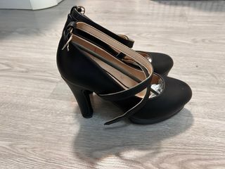 Zapatos negros tacón plataforma Mary Jane