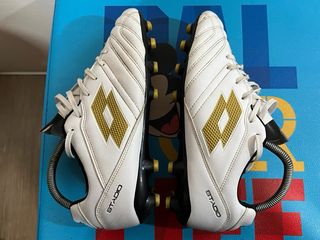 Scarpe Lotto Stadio calcio bianche oro