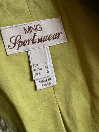 Abrigo largo cuadros verde y marrón Talla L