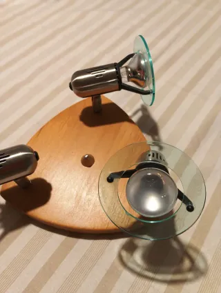 Lámpara de techo madera y metal