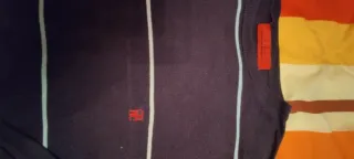 Suéter Carolina Herrera Rayas Azul Blanco