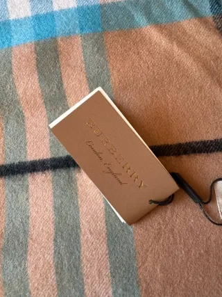 Bufanda Burberry Marrón y Azul