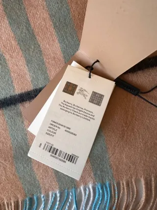 Bufanda Burberry Marrón y Azul