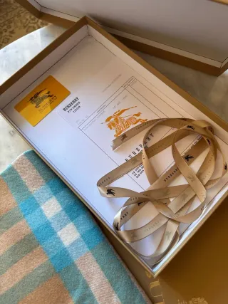 Bufanda Burberry Marrón y Azul