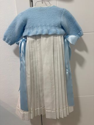 Conjunto vestido, rebeca y gorrito 0-3 meses