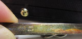 Fermacravatta Gucci Argento d'epoca