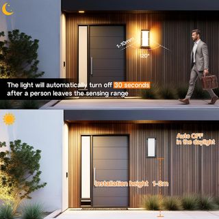 Aplique pared exterior 18W sensor movimiento