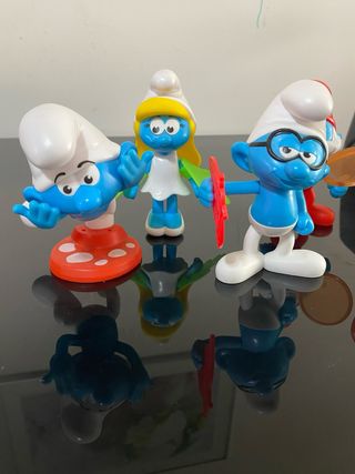 7 figure di Puffi di Burger King, collezione completa