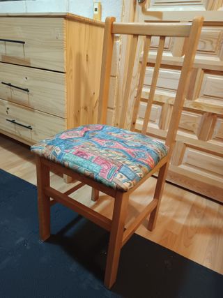 6 Sillas de Comedor de Madera