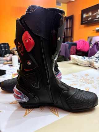 Botas Moto PRO-BIKER T43 Negras Rojas