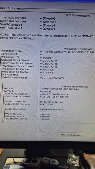 SERVER DELL EMBEDDEDBOX PC 5000 – INTEL i7-6820EQ