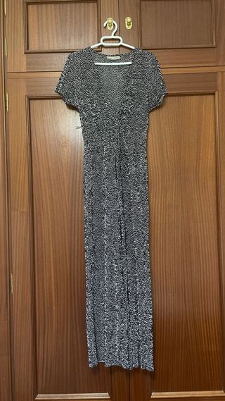 Mono largo estampado negro y blanco