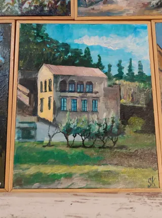 Set de 6 cuadros decorativos con paisajes