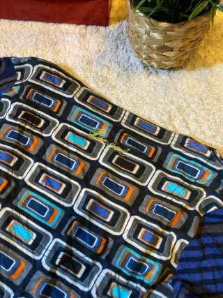 Desigual Dres vestido white blue sweetwear