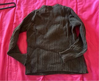 Maglia lana marrone e rossa