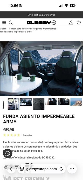 Fundas asientos GLASSY Camper Autocaravana