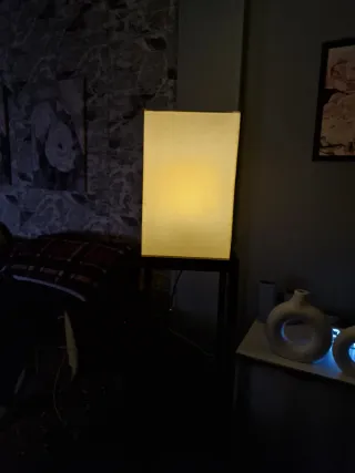 Lámpara de pie con estantes