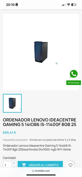 Ordenador Lenovo Gaming 5 14IOB6