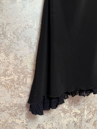 Vestido negro cóctel encaje