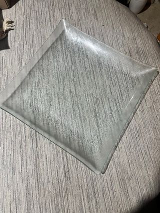 Juego de 6 platos cuadrados de vidrio