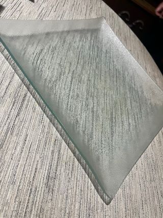 Juego de 6 platos cuadrados de vidrio